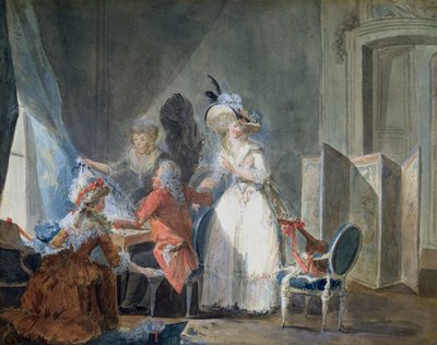 Die Modesellerin von Philibert Louis Debucourt